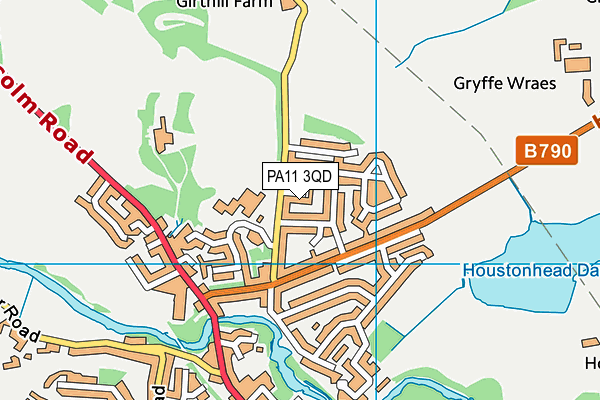 PA11 3QD map - OS VectorMap District (Ordnance Survey) PA11 3QD map - OS VectorMap District (Ordnance Survey)