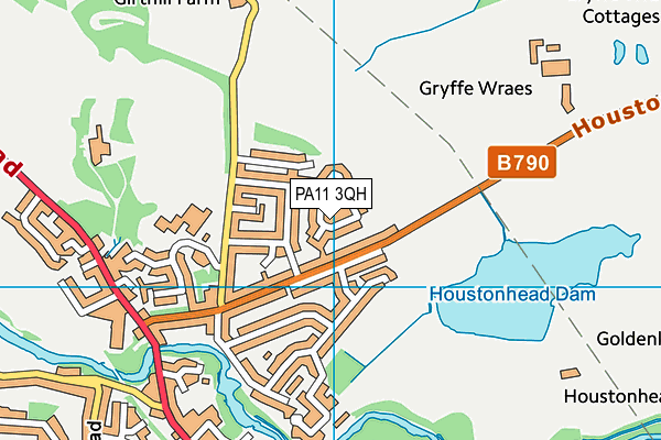 PA11 3QH map - OS VectorMap District (Ordnance Survey) PA11 3QH map - OS VectorMap District (Ordnance Survey)
