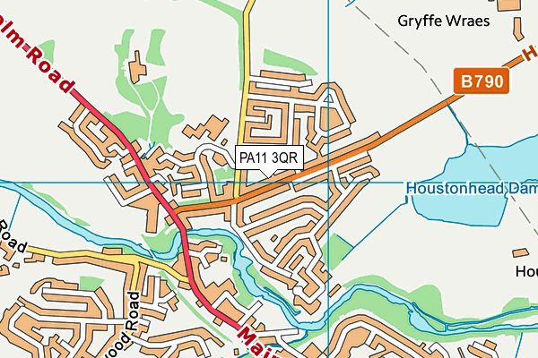 PA11 3QR map - OS VectorMap District (Ordnance Survey) PA11 3QR map - OS VectorMap District (Ordnance Survey)