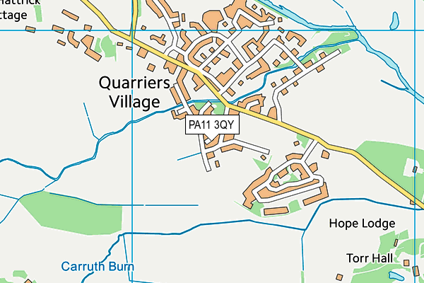 PA11 3QY map - OS VectorMap District (Ordnance Survey) PA11 3QY map - OS VectorMap District (Ordnance Survey)
