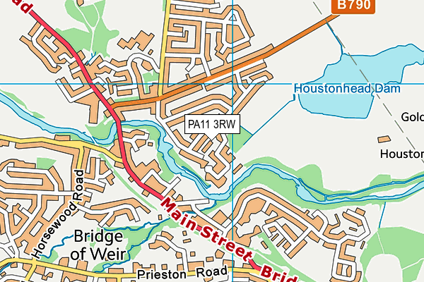 PA11 3RW map - OS VectorMap District (Ordnance Survey) PA11 3RW map - OS VectorMap District (Ordnance Survey)