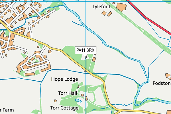 PA11 3RX map - OS VectorMap District (Ordnance Survey) PA11 3RX map - OS VectorMap District (Ordnance Survey)