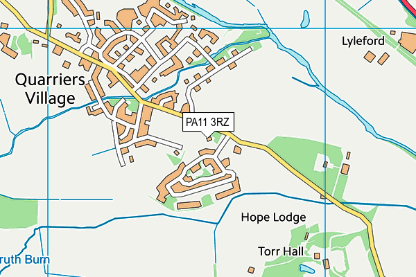 PA11 3RZ map - OS VectorMap District (Ordnance Survey) PA11 3RZ map - OS VectorMap District (Ordnance Survey)
