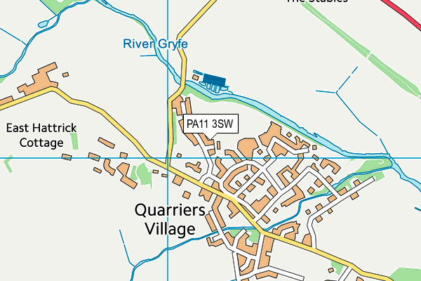 PA11 3SW map - OS VectorMap District (Ordnance Survey) PA11 3SW map - OS VectorMap District (Ordnance Survey)