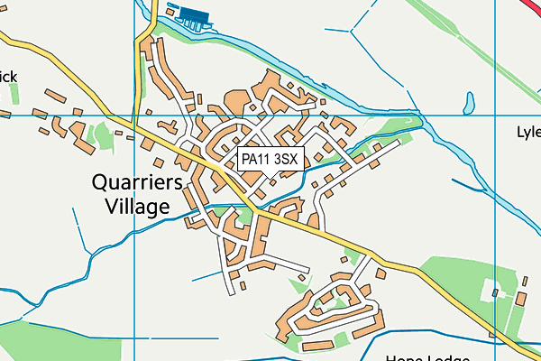 PA11 3SX map - OS VectorMap District (Ordnance Survey)