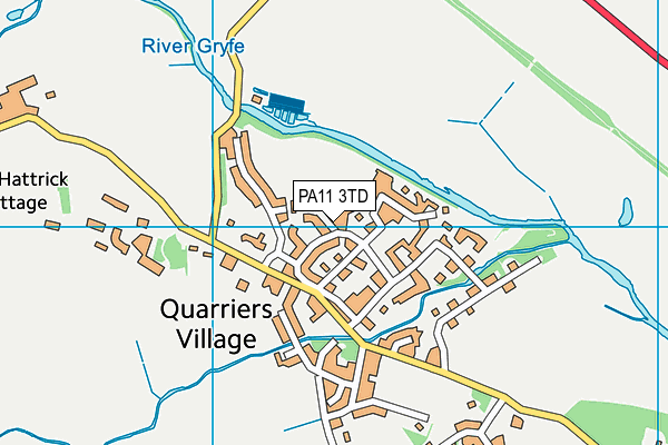 PA11 3TD map - OS VectorMap District (Ordnance Survey) PA11 3TD map - OS VectorMap District (Ordnance Survey)