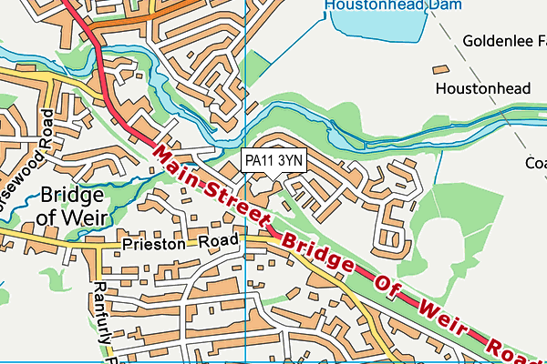 PA11 3YN map - OS VectorMap District (Ordnance Survey) PA11 3YN map - OS VectorMap District (Ordnance Survey)