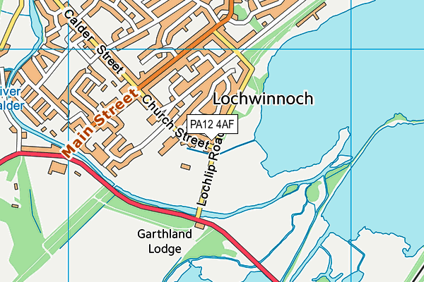 PA12 4AF map - OS VectorMap District (Ordnance Survey)