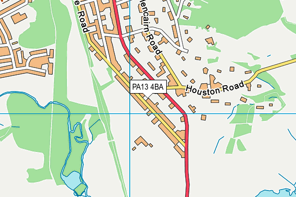 PA13 4BA map - OS VectorMap District (Ordnance Survey) PA13 4BA map - OS VectorMap District (Ordnance Survey)