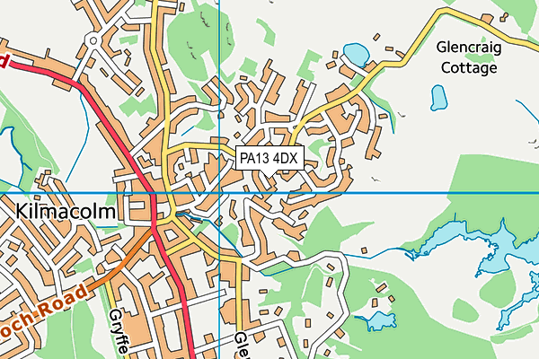 PA13 4DX map - OS VectorMap District (Ordnance Survey) PA13 4DX map - OS VectorMap District (Ordnance Survey)