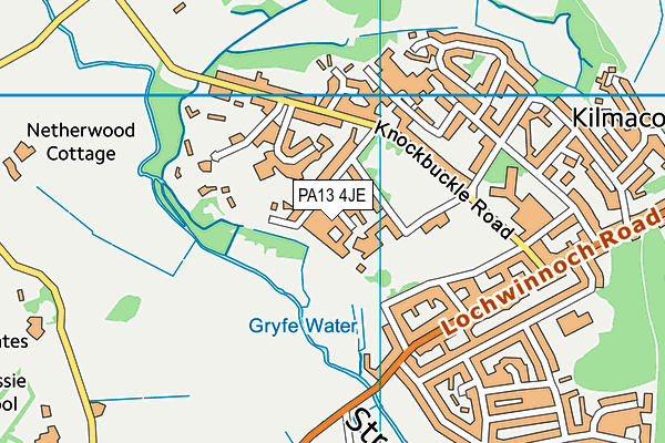 PA13 4JE map - OS VectorMap District (Ordnance Survey) PA13 4JE map - OS VectorMap District (Ordnance Survey)