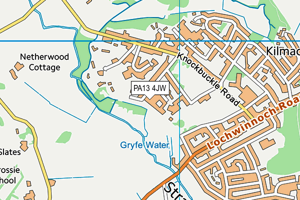 PA13 4JW map - OS VectorMap District (Ordnance Survey) PA13 4JW map - OS VectorMap District (Ordnance Survey)