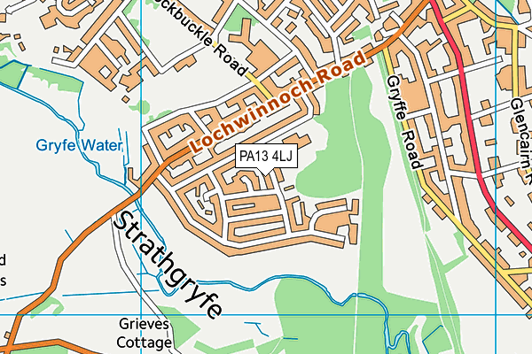 PA13 4LJ map - OS VectorMap District (Ordnance Survey)