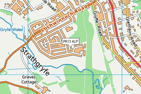 PA13 4LP map - OS VectorMap District (Ordnance Survey) PA13 4LP map - OS VectorMap District (Ordnance Survey)