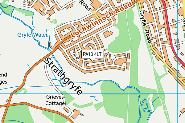 PA13 4LT map - OS VectorMap District (Ordnance Survey) PA13 4LT map - OS VectorMap District (Ordnance Survey)