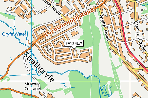 PA13 4LW map - OS VectorMap District (Ordnance Survey) PA13 4LW map - OS VectorMap District (Ordnance Survey)