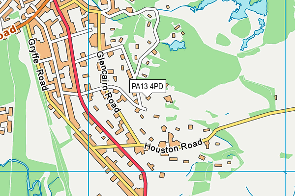PA13 4PD map - OS VectorMap District (Ordnance Survey) PA13 4PD map - OS VectorMap District (Ordnance Survey)