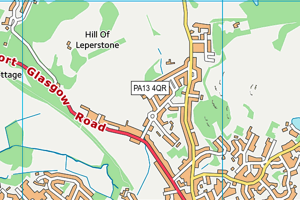 PA13 4QR map - OS VectorMap District (Ordnance Survey) PA13 4QR map - OS VectorMap District (Ordnance Survey)
