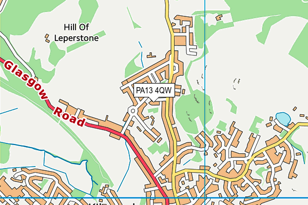 PA13 4QW map - OS VectorMap District (Ordnance Survey) PA13 4QW map - OS VectorMap District (Ordnance Survey)