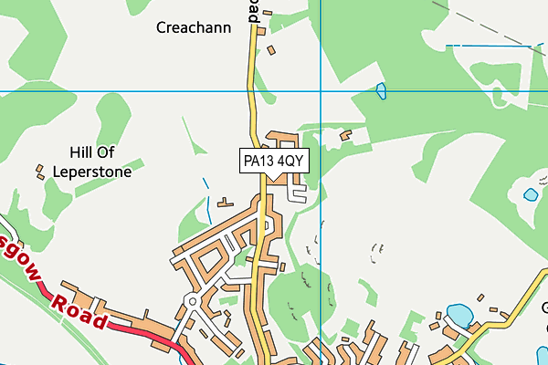 PA13 4QY map - OS VectorMap District (Ordnance Survey) PA13 4QY map - OS VectorMap District (Ordnance Survey)