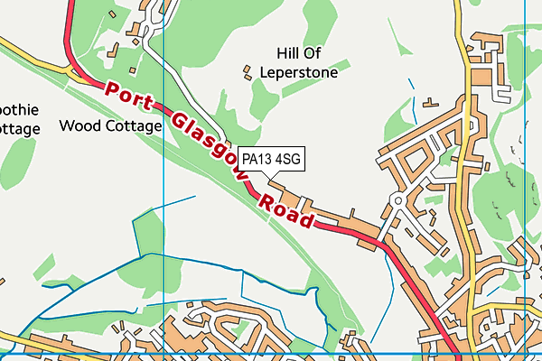PA13 4SG map - OS VectorMap District (Ordnance Survey) PA13 4SG map - OS VectorMap District (Ordnance Survey)