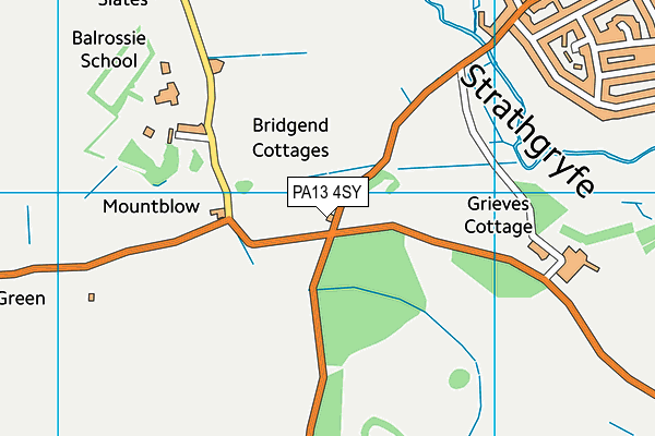 PA13 4SY map - OS VectorMap District (Ordnance Survey) PA13 4SY map - OS VectorMap District (Ordnance Survey)
