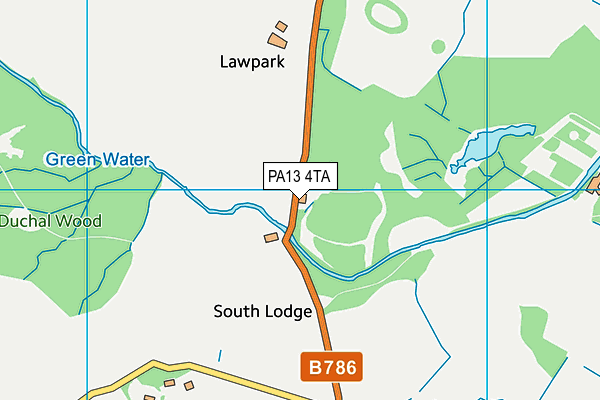 PA13 4TA map - OS VectorMap District (Ordnance Survey) PA13 4TA map - OS VectorMap District (Ordnance Survey)