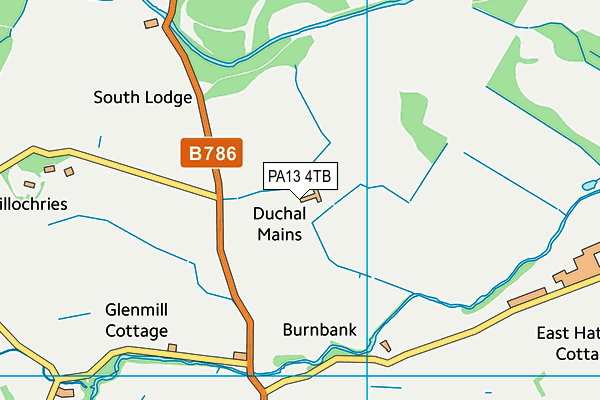 PA13 4TB map - OS VectorMap District (Ordnance Survey) PA13 4TB map - OS VectorMap District (Ordnance Survey)
