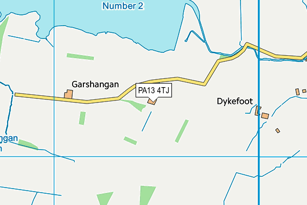 PA13 4TJ map - OS VectorMap District (Ordnance Survey) PA13 4TJ map - OS VectorMap District (Ordnance Survey)