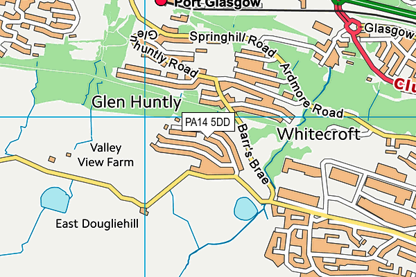 PA14 5DD map - OS VectorMap District (Ordnance Survey)