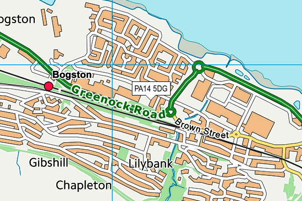 PA14 5DG map - OS VectorMap District (Ordnance Survey) PA14 5DG map - OS VectorMap District (Ordnance Survey)