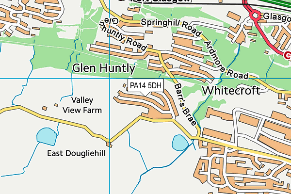 PA14 5DH map - OS VectorMap District (Ordnance Survey) PA14 5DH map - OS VectorMap District (Ordnance Survey)