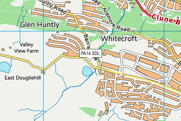 PA14 5DL map - OS VectorMap District (Ordnance Survey)
