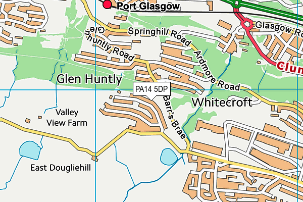 PA14 5DP map - OS VectorMap District (Ordnance Survey)
