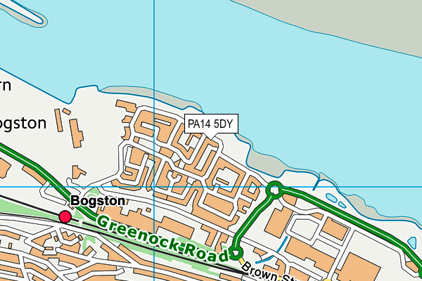 PA14 5DY map - OS VectorMap District (Ordnance Survey) PA14 5DY map - OS VectorMap District (Ordnance Survey)