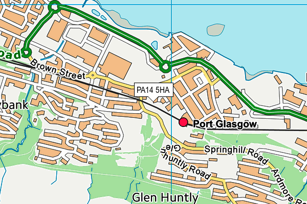 PA14 5HA map - OS VectorMap District (Ordnance Survey)