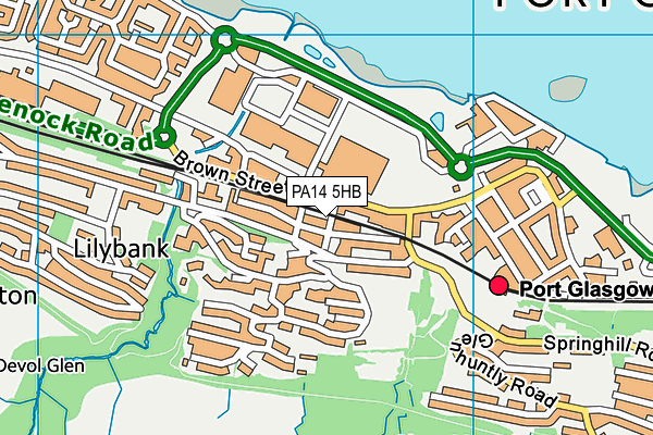 PA14 5HB map - OS VectorMap District (Ordnance Survey) PA14 5HB map - OS VectorMap District (Ordnance Survey)