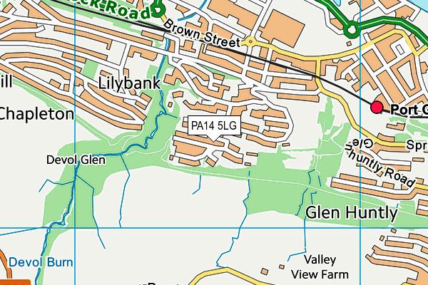 PA14 5LG map - OS VectorMap District (Ordnance Survey) PA14 5LG map - OS VectorMap District (Ordnance Survey)