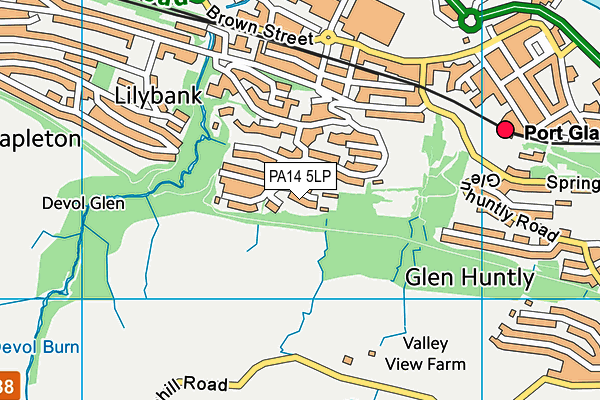 PA14 5LP map - OS VectorMap District (Ordnance Survey) PA14 5LP map - OS VectorMap District (Ordnance Survey)