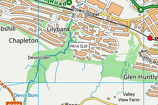PA14 5LW map - OS VectorMap District (Ordnance Survey) PA14 5LW map - OS VectorMap District (Ordnance Survey)
