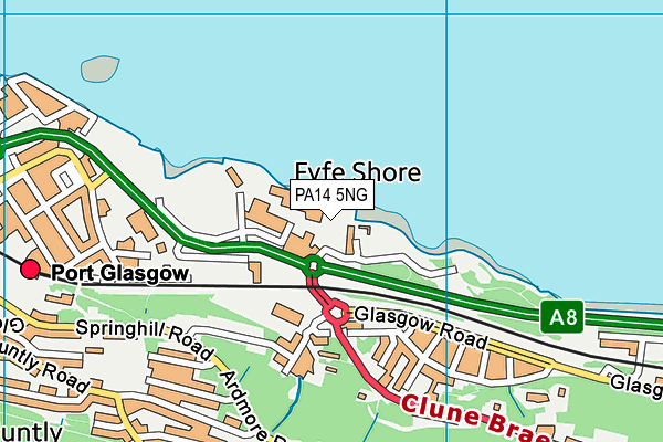 PA14 5NG map - OS VectorMap District (Ordnance Survey)