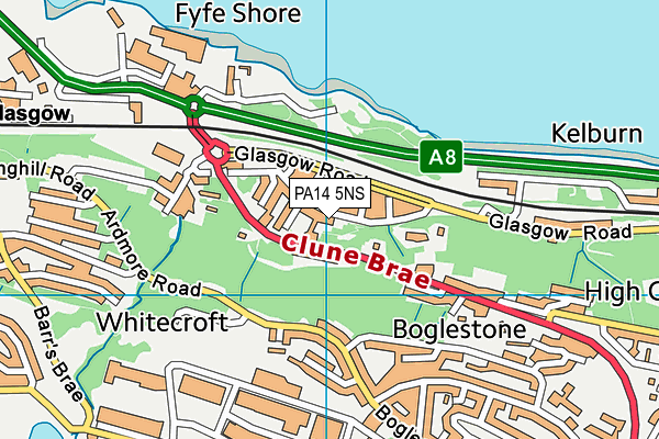 PA14 5NS map - OS VectorMap District (Ordnance Survey) PA14 5NS map - OS VectorMap District (Ordnance Survey)