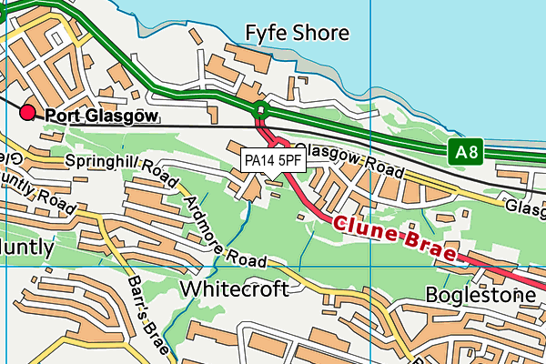 PA14 5PF map - OS VectorMap District (Ordnance Survey) PA14 5PF map - OS VectorMap District (Ordnance Survey)