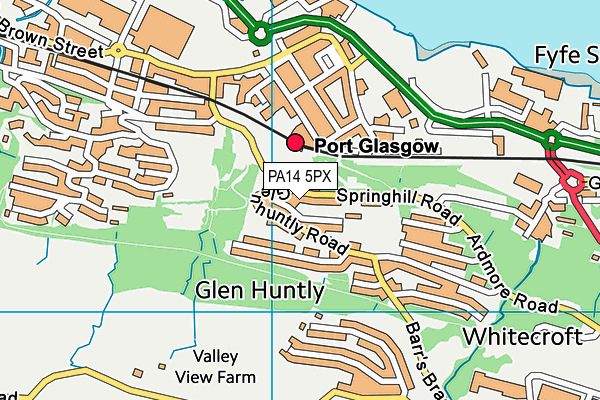 PA14 5PX map - OS VectorMap District (Ordnance Survey)