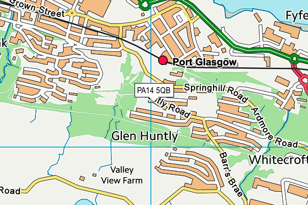 PA14 5QB map - OS VectorMap District (Ordnance Survey) PA14 5QB map - OS VectorMap District (Ordnance Survey)