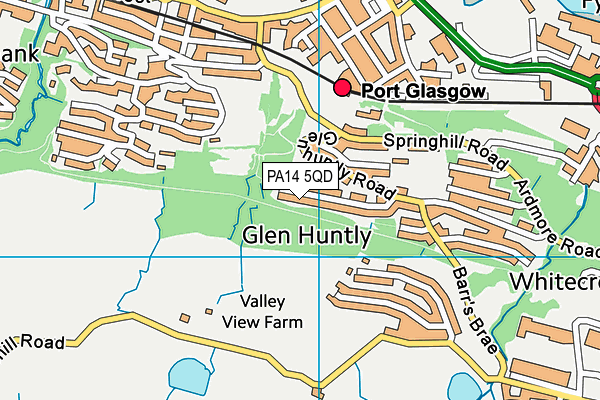 PA14 5QD map - OS VectorMap District (Ordnance Survey) PA14 5QD map - OS VectorMap District (Ordnance Survey)