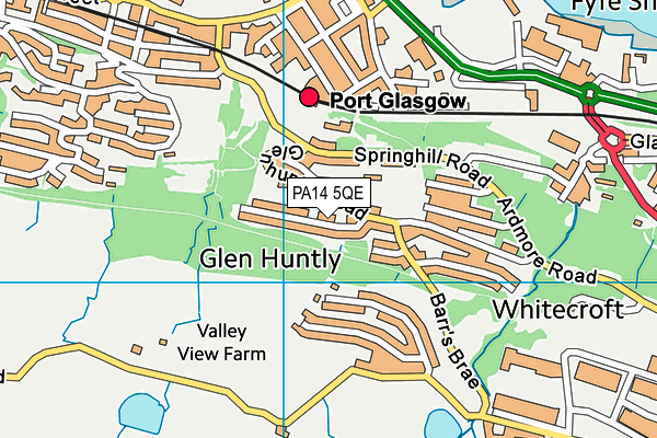 PA14 5QE map - OS VectorMap District (Ordnance Survey)