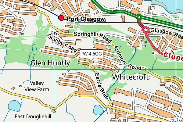 PA14 5QG map - OS VectorMap District (Ordnance Survey) PA14 5QG map - OS VectorMap District (Ordnance Survey)