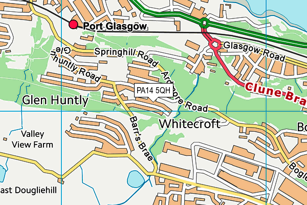 PA14 5QH map - OS VectorMap District (Ordnance Survey) PA14 5QH map - OS VectorMap District (Ordnance Survey)