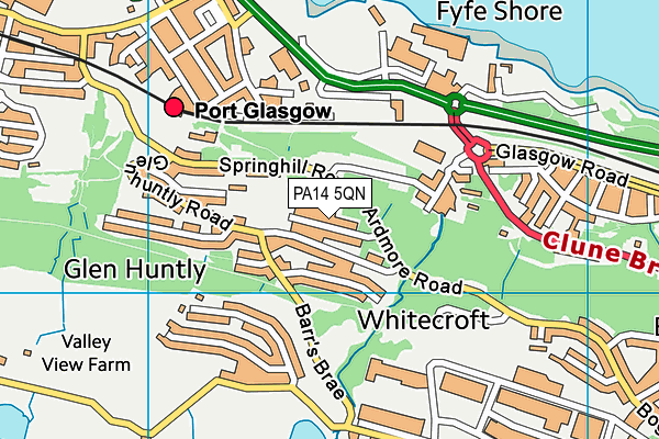 PA14 5QN map - OS VectorMap District (Ordnance Survey) PA14 5QN map - OS VectorMap District (Ordnance Survey)